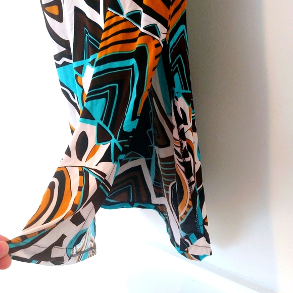 Yolanda Kwan Midi Dress W/ Asymmetric Neck & Hemline - Picture 5 of 10